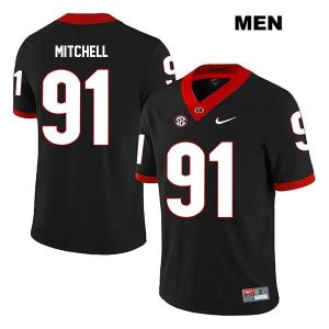 Men's Georgia Bulldogs NCAA #91 Tymon Mitchell Nike Stitched Black Legend Authentic College Football Jersey CPZ6854IO